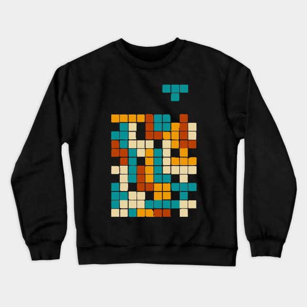 tetris blocks falling Crewneck Sweatshirt by Lamink